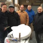 Sjanneke_van_Herpen-Wilfried_Grimm-Thomas_Sackmann-Udo_Fraatz-Werner_Reinhardt-Im_Atelier [(c) Kulturdorfverein Schachdorf Ströbeck e.V.]