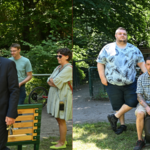 Gemeinsam stark: Alle Beteiligten des Projekts nehmen auf einer der neuen Picknickbänke am Enten-teich Platz – sichtbarer Ausdruck für gelungene Zusammenarbeit, handwerkliches Können und Engagement für Halberstadt.