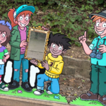 rockenbande erhält Hinweisschild im Tiergarten Halberstadt