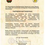 Partnerschaftsvertrag Ybbsitz - Langenstein, der durch den Gemeinderat Ybbsitz einstimmig beschlossen wurde.